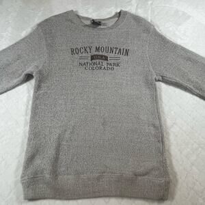 Vintage 90s Isaacs Designs Embroidered Rocky Mountain National Park Fleece Lined
